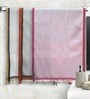Multicolor 100% Cotton Solid 220 GSM Towels (set of 3)