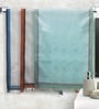 Multicolor 100% Cotton Solid 220 GSM Towels (set of 3)