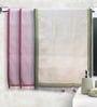 Multicolor 100% Cotton Solid 220 GSM Towels (set of 3)
