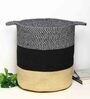 Multicolor 100% Jute & Cotton 16x16 Laundry Basket