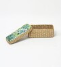 Green Seagrass Solid 10.24 x 4.72 Inches Storage Basket