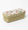 Red & White Seagrass Solid 10.24 x 4.72 Inches Storage Basket