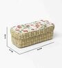Red & White Seagrass Solid 10.24 x 4.72 Inches Storage Basket