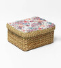 Multicolor Seagrass Solid 11.02 x 9.1 Inches Storage Basket
