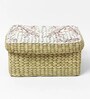 Multicolor  Seagrass Solid 11.02 x 9.1 Inches Storage Basket