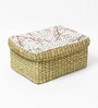 Multicolor  Seagrass Solid 11.02 x 9.1 Inches Storage Basket