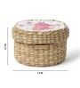 Multicolor  Seagrass Solid 7.48 x 7.48 Inches Storage Basket