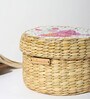 Multicolor  Seagrass Solid 7.48 x 7.48 Inches Storage Basket