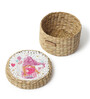 Multicolor  Seagrass Solid 7.48 x 7.48 Inches Storage Basket