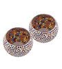 Multicolor Glass & Votive Pravara Light Holders (Pack Of 2)