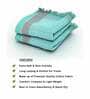 Green Patterned 210 GSM Cotton Bath Towels (Set of 2)