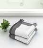 White Waffle Border  210 GSM 100% Cotton Bath Towel (Set of 2)