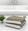 Set of 2 Grey 100% Cotton Bath Towel