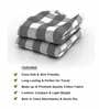Grey Patterned 210 GSM Cotton Bath Towels (Set of 2)