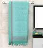 Green Patterned 210 GSM Cotton Bath Towels (Set of 2)