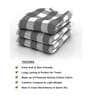 Grey Patterned 210 GSM Cotton Bath Towels (Set of 3)