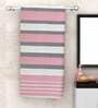 Pink Diamond Flower 210 GSM 100% Cotton Bath Towel (Set of 3)