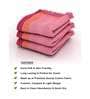 Pink Waffle Border  210 GSM 100% Cotton Bath Towel (Set of 3)
