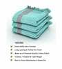 Green Waffle Border  210 GSM 100% Cotton Bath Towel (Set of 3)
