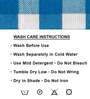 Blue Patterned 210 GSM Cotton Bath Towels (Set of 4)