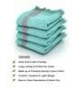 Green Waffle Border  210 GSM 100% Cotton Bath Towel (Set of 4)