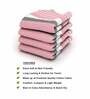 Pink Diamond Flower  210 GSM 100% Cotton Bath Towel (Set of 4)