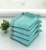Green Waffle Border  210 GSM 100% Cotton Bath Towel (Set of 4)