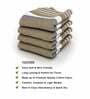 Grey Diamond Flower  210 GSM 100% Cotton Bath Towel (Set of 4)