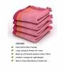 Pink Waffle Border  210 GSM 100% Cotton Bath Towel (Set of 4)