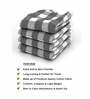 Grey Patterned 210 GSM Cotton Bath Towels (Set of 4)