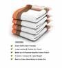 White Waffle Border  210 GSM 100% Cotton Bath Towel (Set of 4)