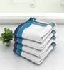White Waffle Border  210 GSM 100% Cotton Bath Towel (Set of 4)
