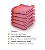 Pink Waffle Border  210 GSM 100% Cotton Bath Towel (Set of 5)