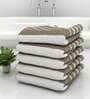 Grey Diamond Flower  210 GSM 100% Cotton Bath Towel (Set of 5)