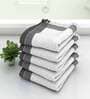 White Waffle Border  210 GSM 100% Cotton Bath Towel (Set of 5)