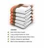 White Waffle Border  210 GSM 100% Cotton Bath Towel (Set of 5)