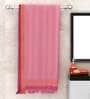 Pink Waffle Border  210 GSM 100% Cotton Bath Towel (Set of 5)
