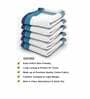 White Waffle Border  210 GSM 100% Cotton Bath Towel (Set of 5)