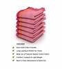 Pink Waffle Border  210 GSM 100% Cotton Bath Towel (Set of 6)