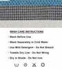 Blue Diamond Flower  210 GSM 100% Cotton Bath Towel (Set of 6)