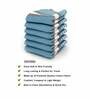 Blue Diamond Flower  210 GSM 100% Cotton Bath Towel (Set of 6)