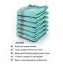 Green Waffle Border  210 GSM 100% Cotton Bath Towel (Set of 6)