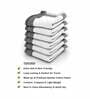 White Waffle Border  210 GSM 100% Cotton Bath Towel (Set of 6)