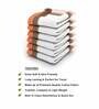 White Waffle Border  210 GSM 100% Cotton Bath Towel (Set of 6)