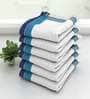 White Waffle Border  210 GSM 100% Cotton Bath Towel (Set of 6)