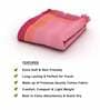 Pink Waffle Border 210 GSM 100% Cotton Bath Towel