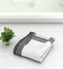 White Patterned 210 GSM Cotton Bath Towel