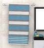 Blue Diamond Flower  210 GSM 100% Cotton Bath Towel