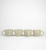 Glow 210ml Multicolor Ceramic (Set of 4) Tea Cup