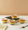 Solstice 210ml Multicolor Ceramic (Set of 4) Tea Cup